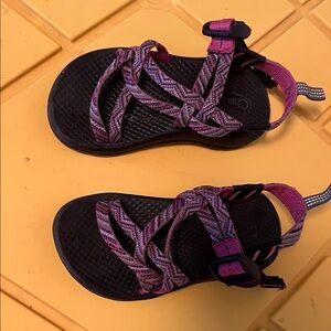 Chaco Kids Black and Purple Sandals